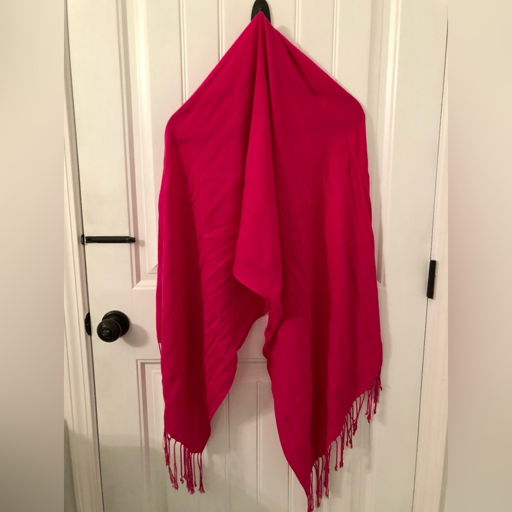 Pashmina, Sarong, Wrap, Scarf, Shawl, Pareo, Skirt, Deep Berry Pink, EUC!!